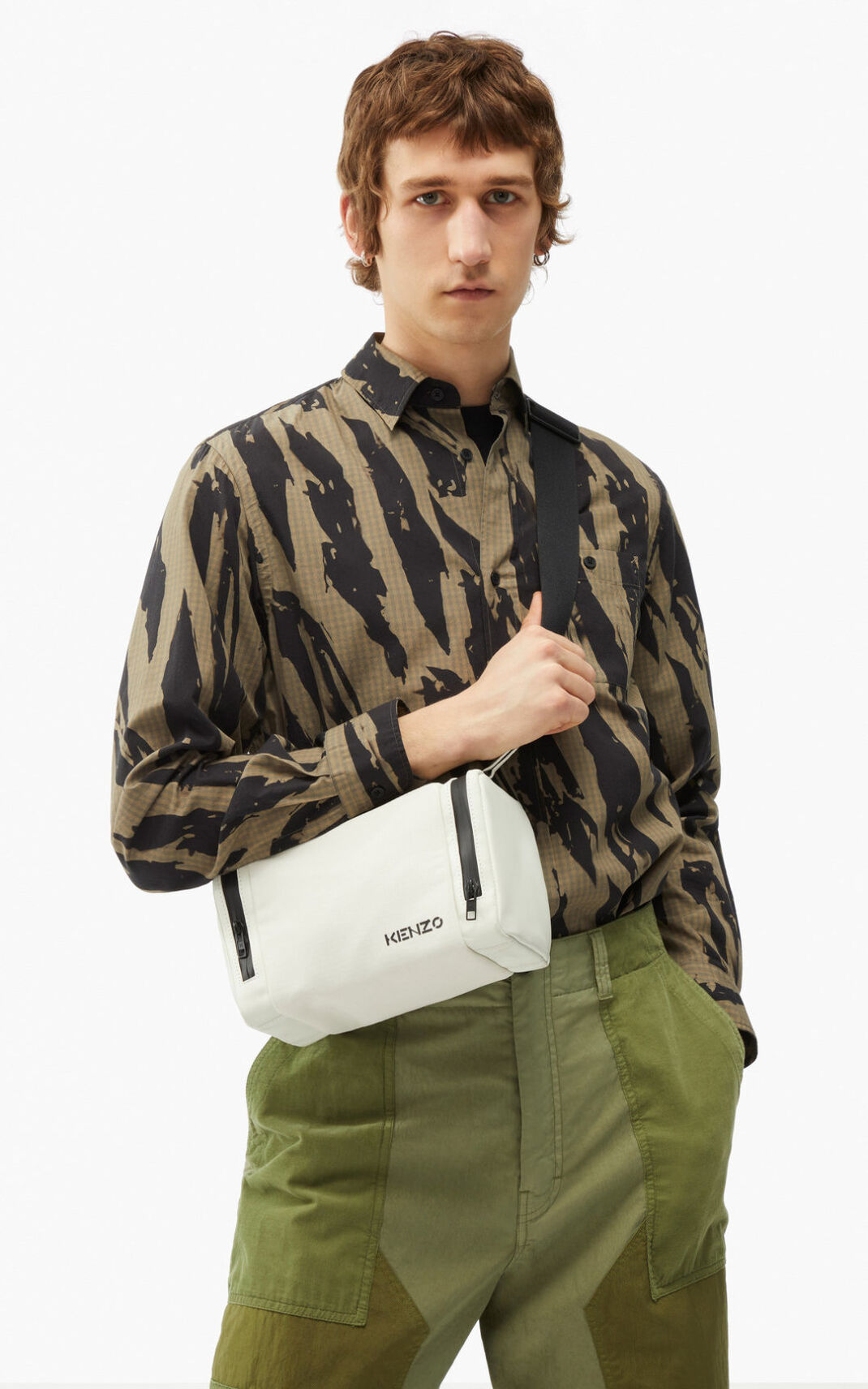 Sac Bandoulière Kenzo Homme Small Kamera Blanche NQRFP-8631